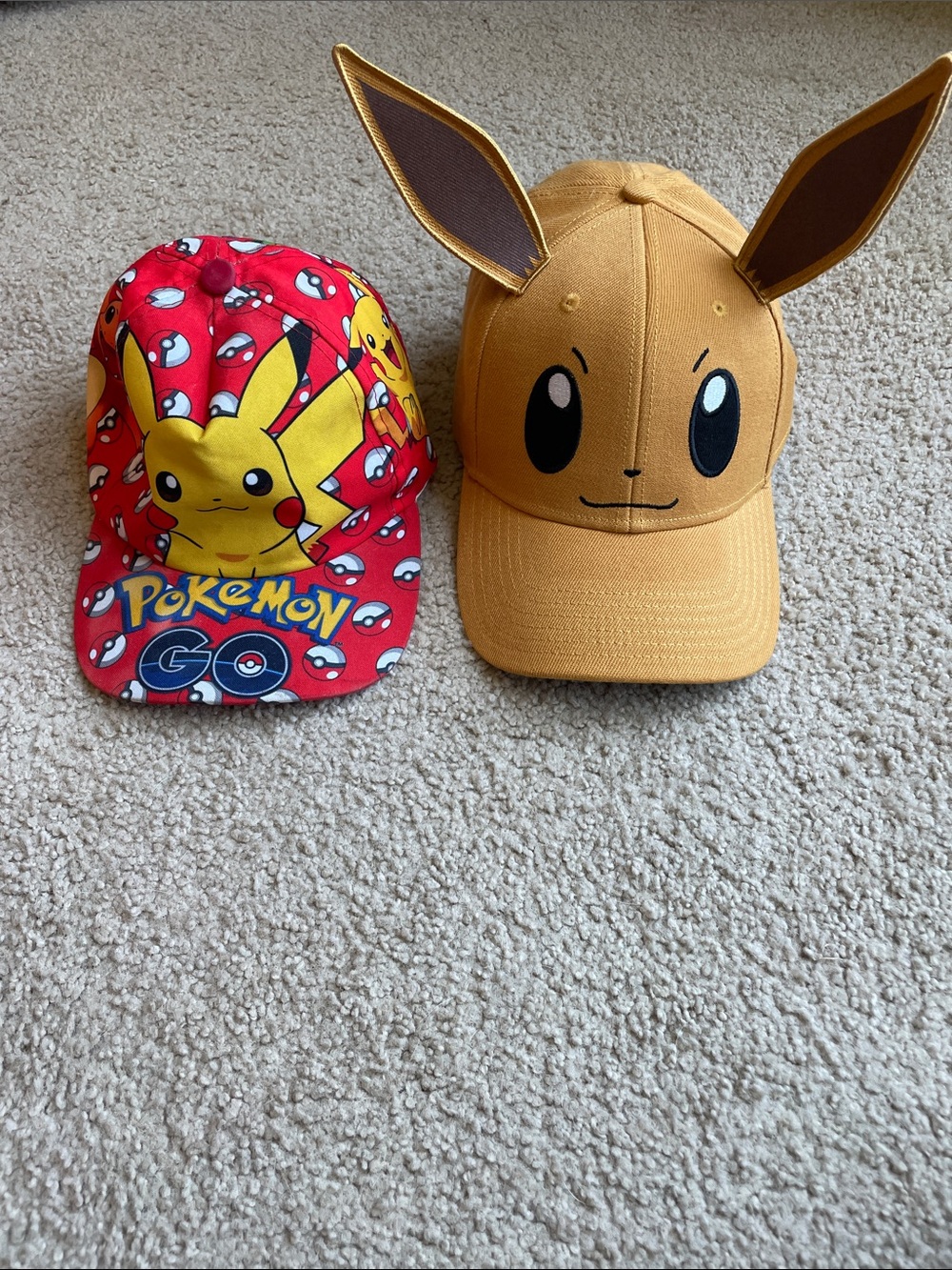 Pokemon Kids Caps - Pikachu & Eevee
